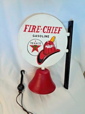 £122.90 • Buy Cast Iron Texaco Fire-chief Wall Mount Door Bell W/ringer