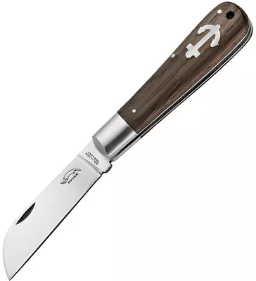 OTTER-Messer Small Anchor Smoked Oak Folding Carbon Steel Pocket Knife 171ML • $74.95