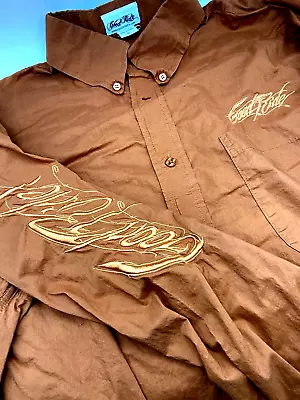 Good Ride Mens Western Shirt Copper Brown Embroidered Rodeo Bull Riding XL • $29.95