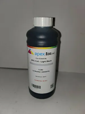 NEW Apex Eco Solvent Ink Roland Mimaki Mutoh Printer LIGHT BLACK 1 Liter APX-1LK • $30