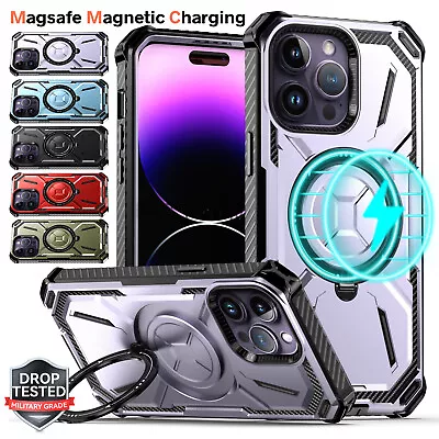 For IPhone 15 14 13 12 Pro Max MagSafe Case Magnetic Ring Cover Shockproof Stand • $20.82