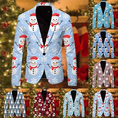 Men's Casual Suit Blazer Jackets Long Sleeve Lightweight Sports Coats One Button • $38.59