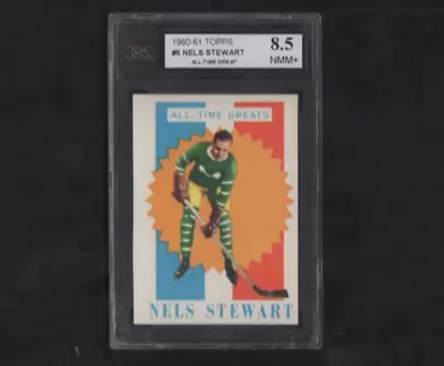 1960-61 Topps Hockey No 5 Nels Stewart KSA 8.5 • $59