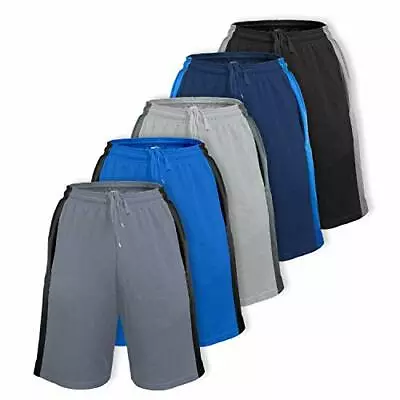 [5 Pack] Men’s Dry-Fit Active Athletic Shorts - Basketball Running Workout • $39.99