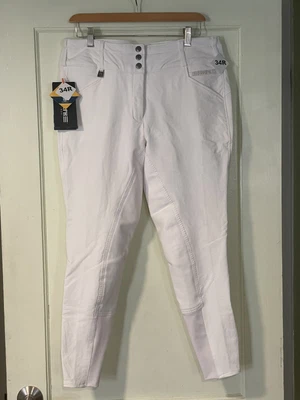 $85 • Buy NEW Romfh Champion  Full Seat Breeches 34 R  White