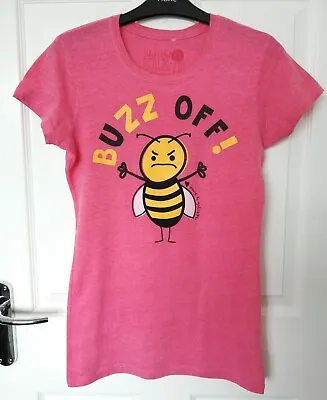 David & Goliath  Buzz Off  Pink Bee Motif T-Shirt Size M (Small) 10-12 Rare  • £10