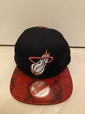 New Era 9fifty Hardwood Classic Miami Heat Snakeskin Strapback Black  • $53