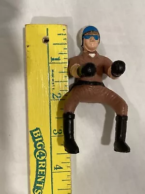 Vintage Rubber Motorcycle Rider Figure  3.5” Highway Patrolman • $7