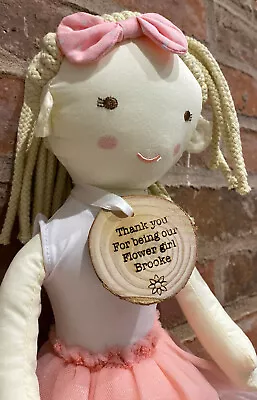 £3.70 • Buy Wedding Thank You Gift Wooden Keepsake (flower Girl,bridesmaid,pageboy,usher)
