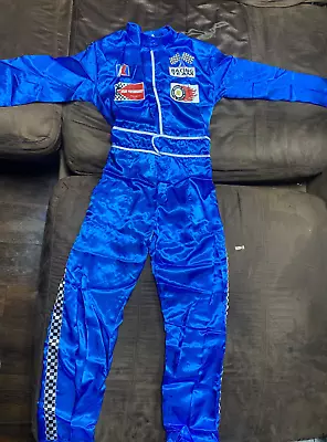 Official NASCAR Kids Race Car CostumeBlue Racing Design Jumpsuit & Hat • $20