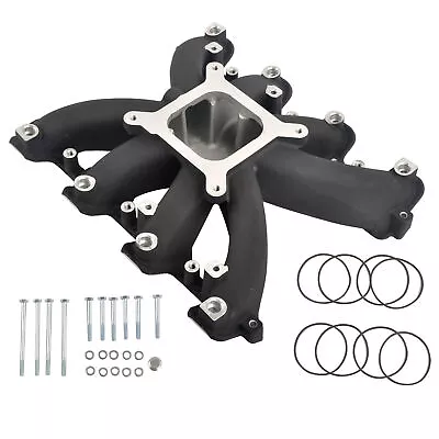 Mid-Rise EFI Aluminum Intake Manifold Single Plane Black For GM LS3 L92 300-136 • $159.99