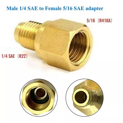 R410a Adapter 1/4-5/16 SAE Adapter Adaptor Conditioner Adapter Quick Connect • $11.88