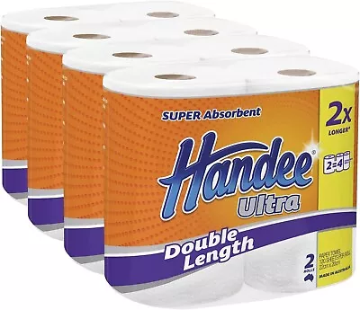 Handee Ultra Double Length Paper Towel (120 Sheets Per Roll) 8 Rolls • $22.38