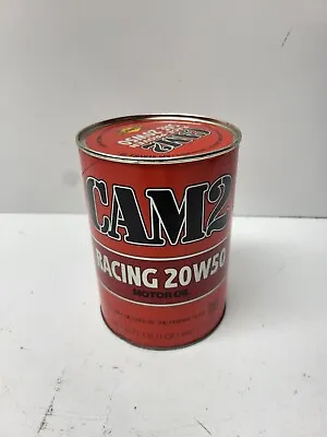 Vintage 1 Quart Sunoco CAM2 Racing 20W 50 Motor Oil Paper Can Penske Team FULL  • $20