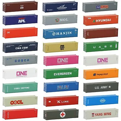 3pcs N Scale 40ft 1:160 Shipping Container Freight Cars Cargo Box With Magnets • $18.99