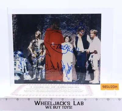 Star Wars Cast Fisher/Ford/Hamill/Mayhew/Baker/Daniels AUTOGRAPHED 8x10 Picture • $2117.68