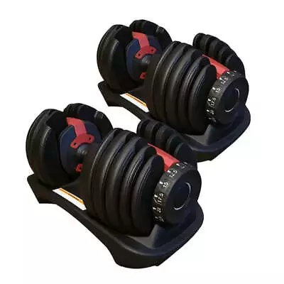 48kg Adjustable Dumbbell Set Home GYM Exercise Equipment Weight 2x 24kg • $256.99