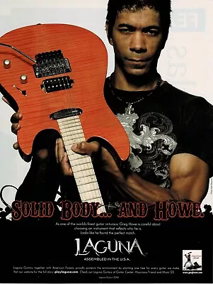 $5.95 • Buy LAGUNA GUITARS - GREG HOWE -  2008 Print Advertisement