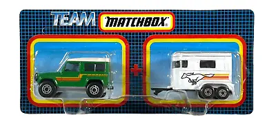 Matchbox Twin-Pack Land Rover Ninety With Horse Trailer - Sealed 1991 • $34.95