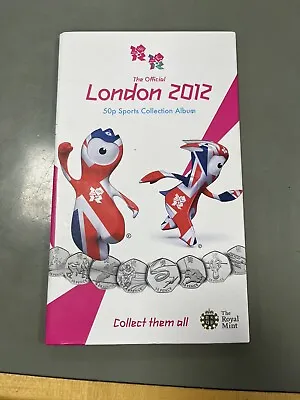 FULL SET Official London 2012 Olympic 50p Collection Album + Completer Medal • £200
