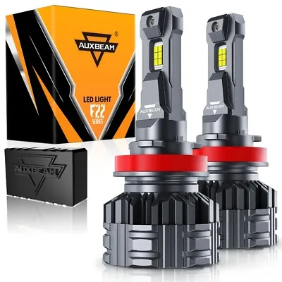 AUXBEAM H11 LED Headlight Kit High Low Beam Bulb White 6500K 24000LM 110W Canbus • $58.95