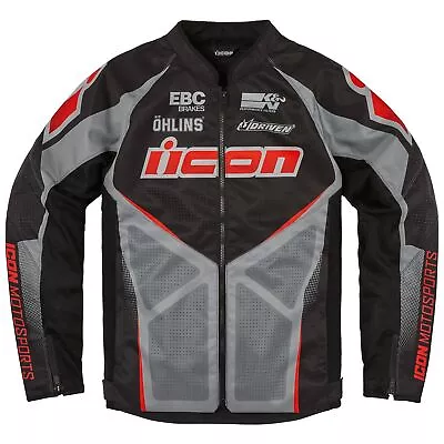 Icon Hooligan Ultra Bolt Mens Motorcycle Jacket Black SM • $119.84