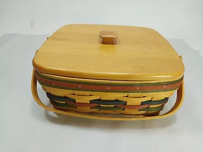 Longaberger 1997 Shades Of Autumn Bountiful Harvest Basket  With Liner Protector • $49.99