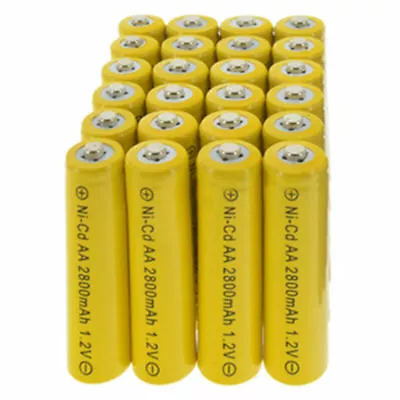 24pcs Rechargeable NiCd AA 2800mAh Ni-Cad Batteries For Solar-Powered Light CA • $16.17