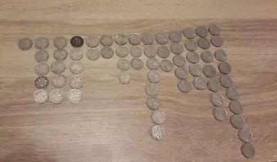Sixpence 6p 6 Pence Six Coins 1953 To 1967 Queen Elizabeth Ll Christmas Pudding • £0.99