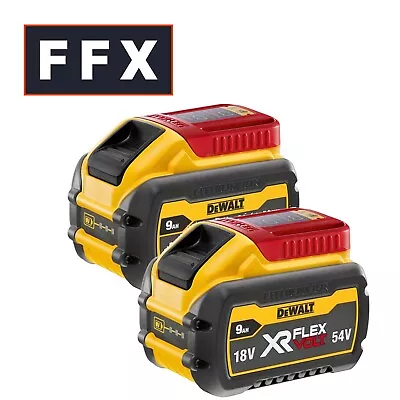 Dewalt DCB547x2 2x18V/54V 9Ah Li-Ion XR Flexvolt Battery Twin Pack Lightweight • £264.29