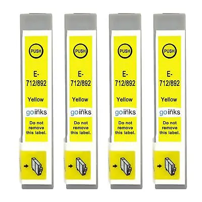 £10.75 • Buy 4 Yellow Ink Cartridges For Epson Stylus CX4300, DX4400, DX7000F, DX7450, SX205