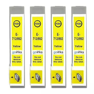 £8.65 • Buy 4 Yellow Ink Cartridges For Epson Stylus CX4300, DX4400, DX7000F, DX7450, SX205