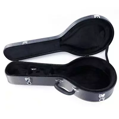 Hardshell A-Style Microgroove Pattern Leather Wood Mandolin Hard Case • $50.99