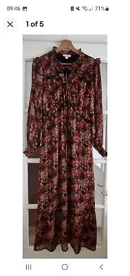 £3.99 • Buy Topshop Floral Maxi Dress 10