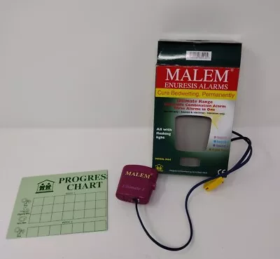 Malem Enuresis Ultimate 1 Alarm - Bed Wetting Alarm M04 Lights Sound Options • $49.99