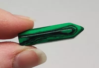 Beautiful Banded Mini Malachite Crystal Mineral Point Healing Specimen • £3