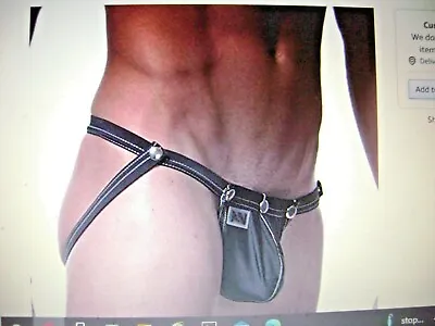 A Rare NOS N2N VINTAGE 2004 B81 TITAN JOCK MED. IN BLACK DEEP DETACHABLE POUCH • $155