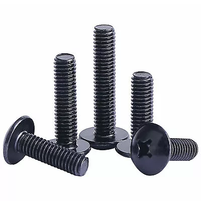 M4 M5 M6 Black Phillips Machine Pan Truss Head Screws Bolts Zinc-plated Steel • $1.79