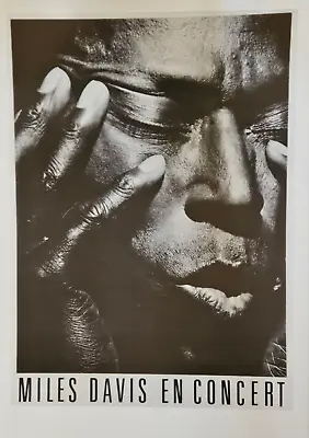 MUSIC POSTER ~ Miles Davis En Concert 23x35  Full Size Face UK Jazz Import ~ • $21.85