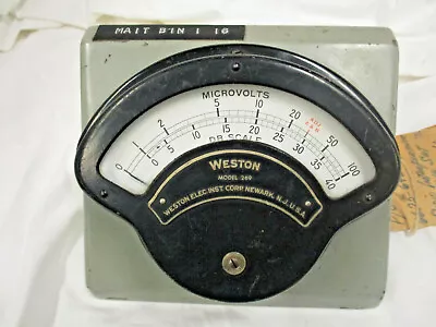 Weston  #269 Dc Microvolts/db Scale Me-33/u Ammeter Use W Radio Test Set An/prm1 • $49