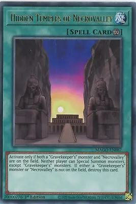 Yugioh Hidden Temples Of Necrovalley MAGO-EN087 Rare 1st Edition NR Mint X3 • £2.60