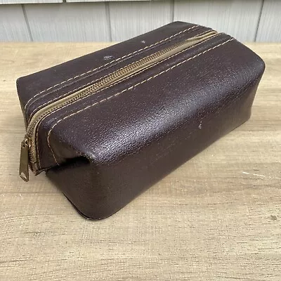 Vintage DANTE Split Cowhide Toiletry Bag Shaving Dopp Kit Case • $19.99