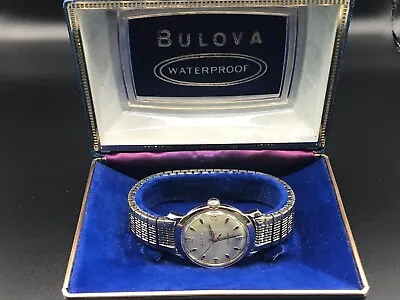 Vintage 1965 Bulova Sea King  H  Men's Watch With Original Case • $265