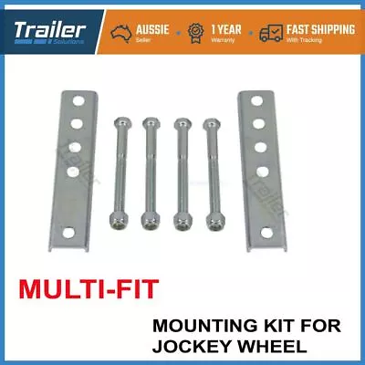 Universal Jockey Wheel Mounting Bracket Kit Zinc Plated Jockey Wheels • $15.95