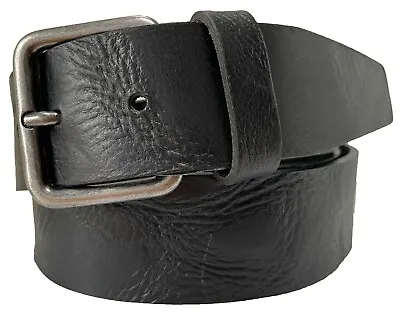£19.99 • Buy Distressed  Italian Hide Leather Belt Black 40mm  S M L Xl Xxl