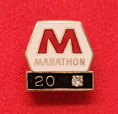 Vintage Marathon Gas ⛽️ 20 Year Service Pin 10k Gold (great Condition) • $149.99