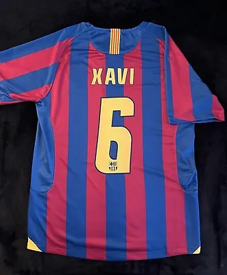 Xavi #6 2005 Jersey Medium Soccer Football Retro Spain Barcelona M • $56.99
