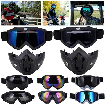 Motorcycle Motocross Race Goggles Offroad Dirt Bike ATV UTV Quad Glasses Eyewear • $12.34