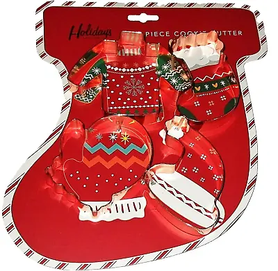CHRISTMAS Cookie Cutters Copper Color  Mitten/Santa Hat/Ugly Sweater/Stocking • $14.39