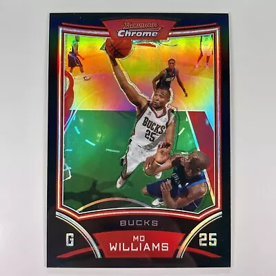 2008-09 Bowman Chrome MO WILLIAMS /499 Refractor #43 Milwaukee Bucks • $3.49